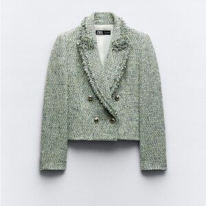 Zara STRUCTURED CROPPED BLAZER